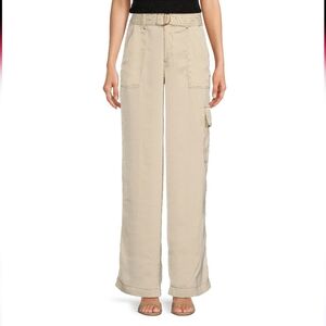 DKNY By Donna Karan Wide Leg Belted Cargo Pants 14